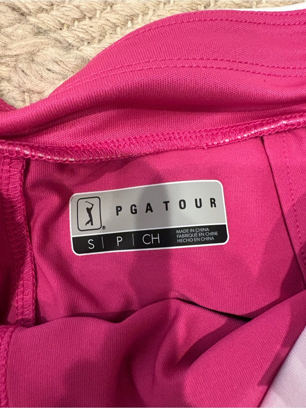 PGA Tour Hot Pink Athletic Skort with White Waistband - Picture 7 of 9